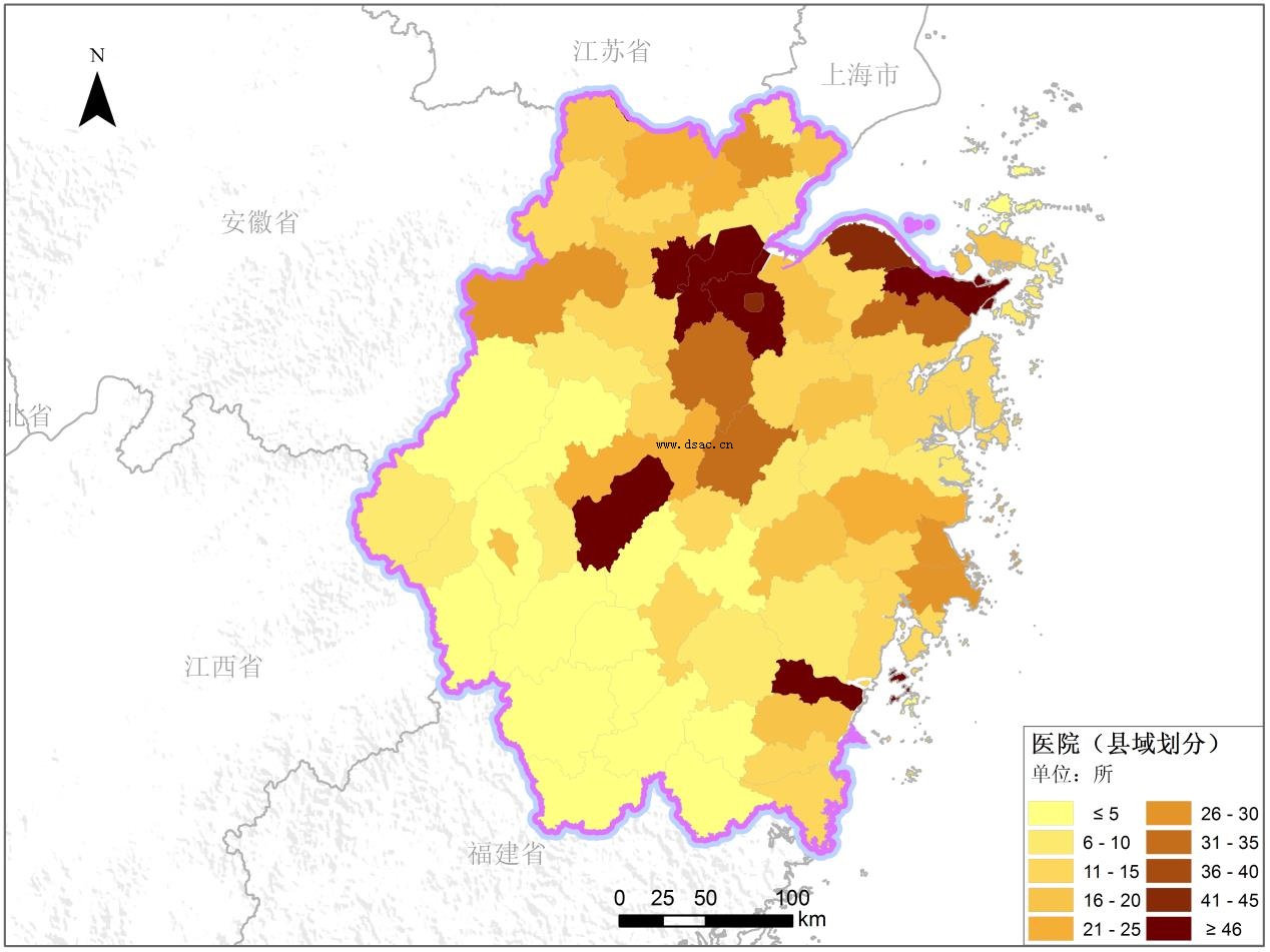 浙江省县级医院分布信息 可反应医疗资源分布状况_科技_网